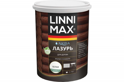 Антисептик лессирующий для дерева LINNIMAX / ЛИННИМАКС Аква Лазурь (Белая 0,9 л) Антисептик лессирующий для дерева LINNIMAX / ЛИННИМАКС Аква Лазурь (Белая 0,9 л)