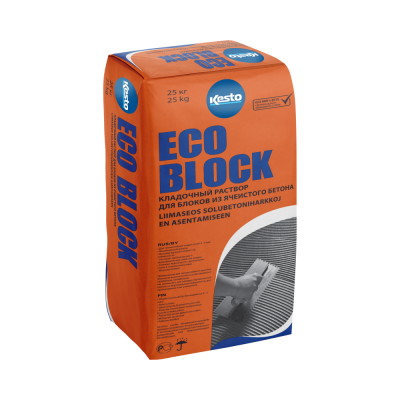 Кладочно-клеевой раствор для блоков из ячеистого бетона Kesto/Kiilto Eco Block (56)* (25 кг) Кладочно-клеевой раствор для блоков из ячеистого бетона Kesto/Kiilto Eco Block (56)* (25 кг)