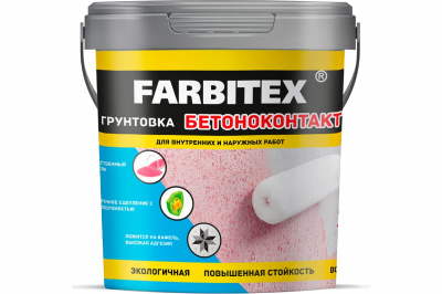 Грунтовка акриловая бетоноконтакт FARBITEX (1,1 кг (6шт))